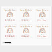 Boho Rainbow Kindergeburtstag Gift Stickers (Blatt)