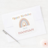 Boho Rainbow Kindergeburtstag Gift Stickers (Umschlag)