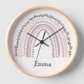 Boho Rainbow Kinderzimmer Girls Room Uhr (Vorderseite)