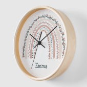 Boho Rainbow Kinderzimmer Girls Room Uhr (Winkel)