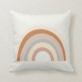 Boho Rainbow Kinderzimmer Kissen in neutralem Rost