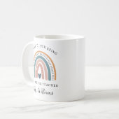 Boho Rainbow Lehrer Wertschätzung Name Tasse Gesch (Vorderseite Links)