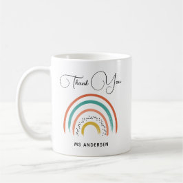 Boho Rainbow Lehrer Wertschätzung Personalisiert Kaffeetasse