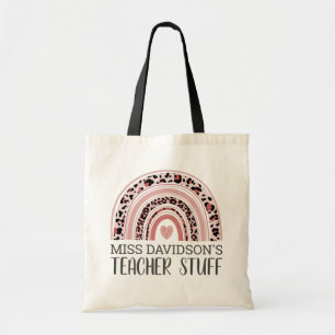Boho Rainbow Lehrer Wertungsname Tragetasche