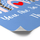 Boho Rainbow Leopard Pattern Hearts Boy Kinderzimm Poster (Ecke)