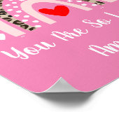 Boho Rainbow Leopard Pattern Herz Kinderzimmer Wal Poster (Ecke)