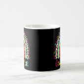 Boho Rainbow Leopard Zurück Kaffeetasse (Mittel)