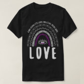Boho Rainbow Liebe Ace Pride T-Shirt (Design vorne)