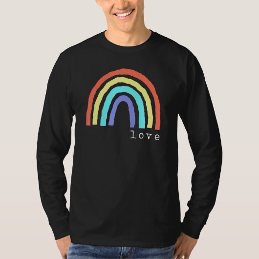 Boho Rainbow Liebe Letters Pride Lbgtqia 1 T-Shirt (Vorderseite)