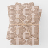 Boho Rainbow Line Arch in Brown und Terracotta Geschenkpapier Set (Beispiel)