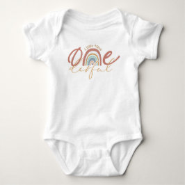 Boho Rainbow - Little Miss Onederful Baby Strampler