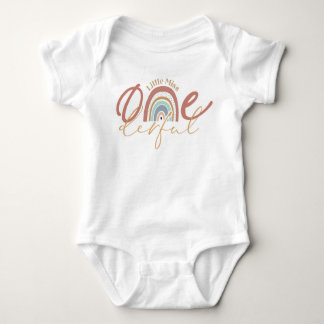 Boho Rainbow - Little Miss Onederful Baby Strampler
