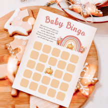 Boho Rainbow Little Pumpkin Fall Baby Shower
