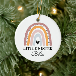Boho Rainbow Little Sister Keramik Ornament