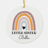 Boho Rainbow Little Sister Keramik Ornament (Vorne)
