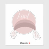 Boho Rainbow Macrame Pink Kind Aufkleber (Blatt)