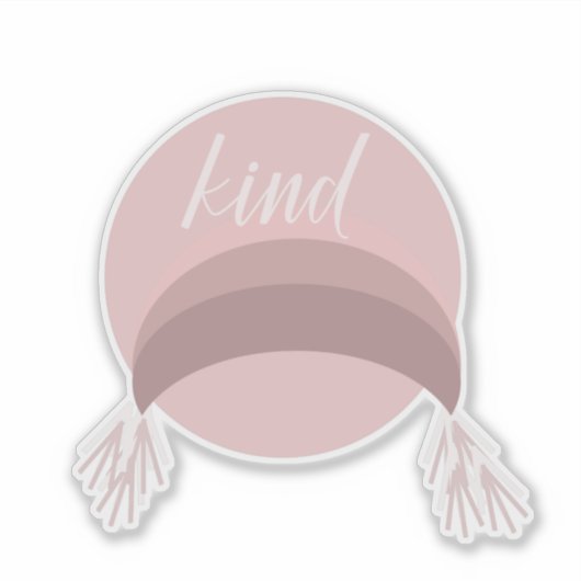 Boho Rainbow Macrame Pink Kind Aufkleber (Vorderseite)