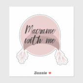 Boho Rainbow Macrame Pink Script Letters Aufkleber (Blatt)