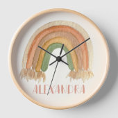 Boho Rainbow Macrame Uhr (Vorderseite)