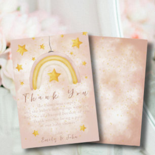 Boho Rainbow Magie Goldsterne Staub Danke Einladung