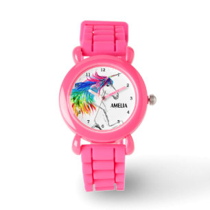 Boho Rainbow Magische Niedliche Girls Unicorn Kind Armbanduhr