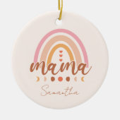 Boho Rainbow Mama Keramik Ornament (Vorne)