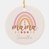 Boho Rainbow Mama Keramik Ornament (Hinten)