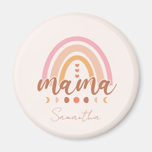 Boho Rainbow Mama Magnet (Vorne)