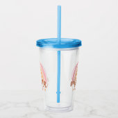 Boho Rainbow Mama mit Mondphasen Acryltrinkbecher (Rechts)