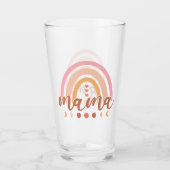 Boho Rainbow Mama mit Mondphasen Glas (Vorderseite)