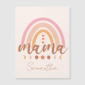 Boho Rainbow Mama mit Mondphasen Magnetkarte (Vorderseite)
