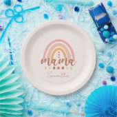Boho Rainbow Mama mit Mondphasen Pappteller (Party)
