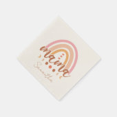 Boho Rainbow Mama mit Mondphasen Serviette (Ecke)