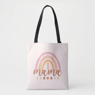 Boho Rainbow Mama mit Mondphasen Tasche
