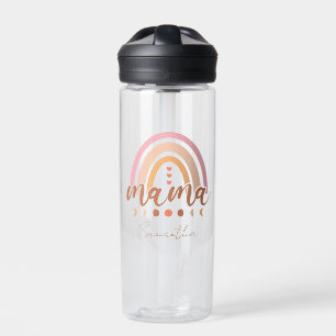 Boho Rainbow Mama mit Mondphasen Trinkflasche