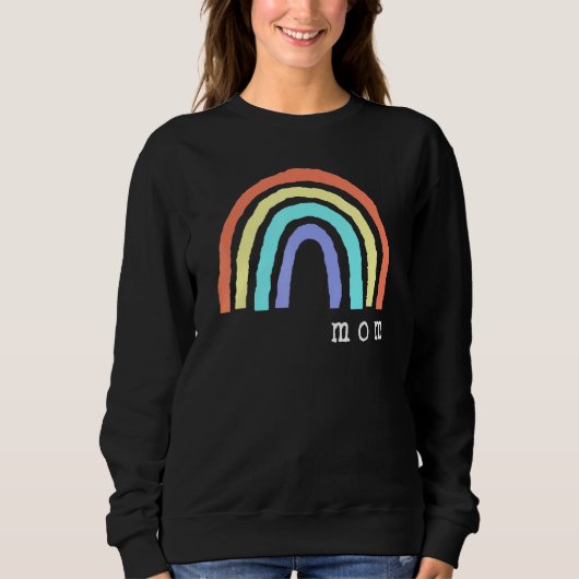 Boho Rainbow Mama Pride Lbgtqia Sweatshirt (Vorderseite)