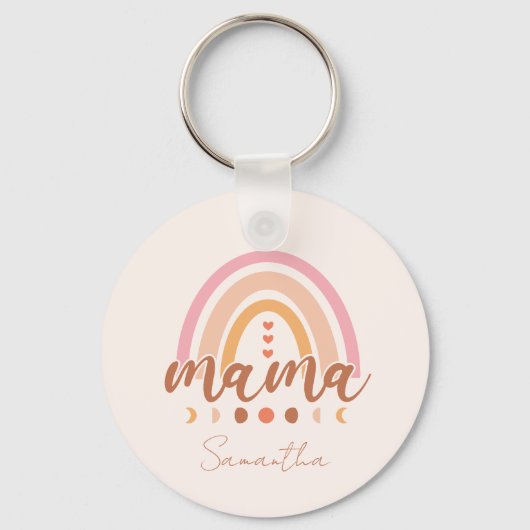 Boho Rainbow Mama Schlüsselanhänger (Vorderseite)