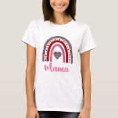 Boho Rainbow Mama Shirt, Pink Tones T-Shirt (Vorderseite)