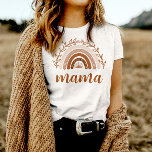 Boho Rainbow Mama Shirt, Terracotta Tones T-Shirt<br><div class="desc">Ein lustiges boho Regenbogen-Mama-Shirt mit erdigen Terrakotta-Muttern.</div>