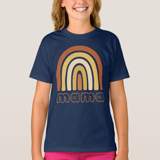Boho Rainbow Mama T-Shirt (Vorderseite)