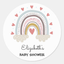 Boho Rainbow Maßgeschneiderte Babyduschkleber