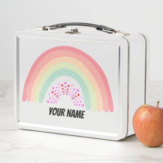 Boho Rainbow Metall Brotdose (Beispiel)