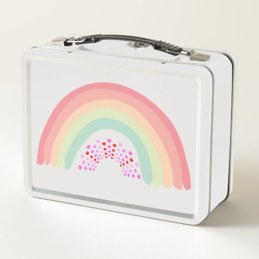 Boho Rainbow Metall Brotdose (Rückseite)