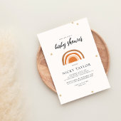 Boho Rainbow Minimalistisch Baby Shower Einladung