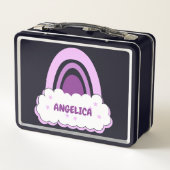 Boho Rainbow mit Cloud and Stars Metal Lunch Box (Rückseite)