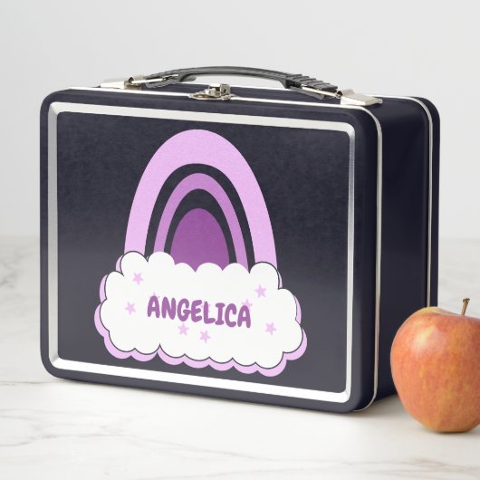 Boho Rainbow mit Cloud and Stars Metal Lunch Box (Beispiel)
