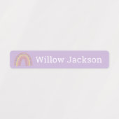 Boho Rainbow mit Liebe Herz Personalisiert School Etiketten (Design 1)