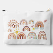 Boho Rainbow Monogram Zubehörtasche (Rückseite)