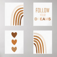 Boho Rainbow Motivierend Zitate im Klassenzimmer-D