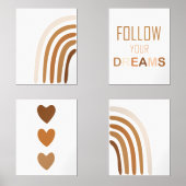 Boho Rainbow Motivierend Zitate im Klassenzimmer-D Bilderwand Sets (Vorderseite)